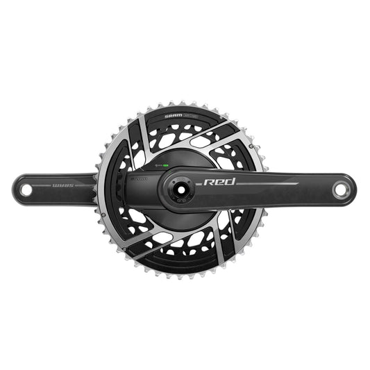 SRAM RED AXS Power Meter Crankset - 165mm 2x 12-Speed 50/37t 8-Bolt Direct Mount DUB Spindle Interface Natural Carbon E1