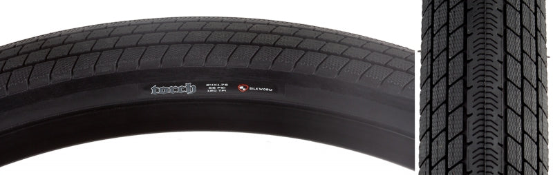 Maxxis Torch Tire - 24 x 1.75 Clincher Wire Black Dual Silkworm