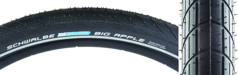 Schwalbe Big Apple Tire - 26 x 2.35 Clincher Wire BLK/Reflective Performance Line