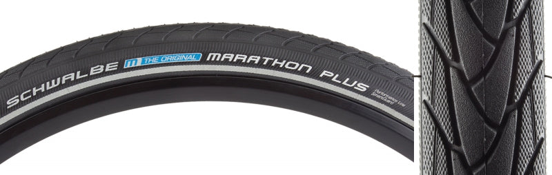 Schwalbe Marathon Plus Tire - 700 x 32 Clincher Wire BLK/Reflective Performance Line