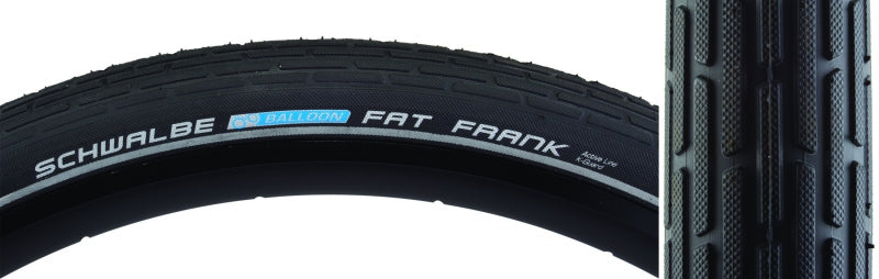 Schwalbe Fat Frank Tire - 26 x 2.35 Clincher Wire BLK/Reflective Active Line