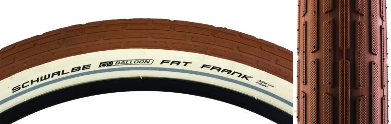 Schwalbe Fat Frank Tire - 26 x 2.35 Clincher Wire Brown/White Active Line