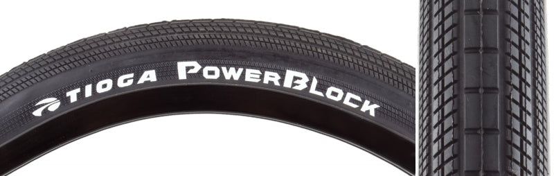 Tioga PowerBlock Tire - 24 x 2.1 Clincher Wire Black 60tpi