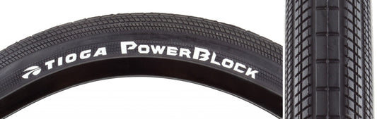 Tioga PowerBlock Tire - 24 x 1.6 Clincher Wire Black 60tpi