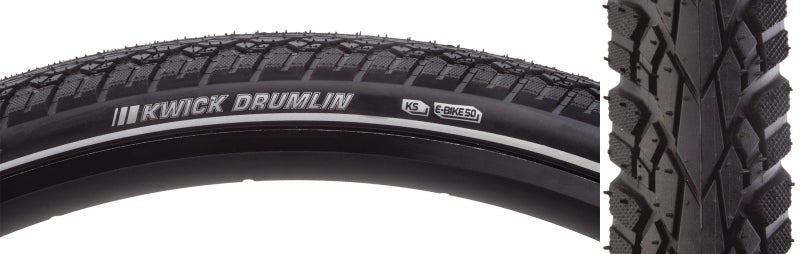 Kenda Kwick Drumlin Tire - 26 x 2 Clincher Wire Black/Reflective 60tpi KS