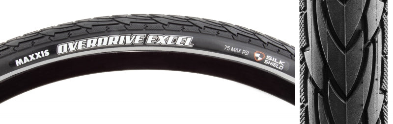 Maxxis Overdrive Excel Tire - 700 x 40 Clincher Wire Black SilkShield