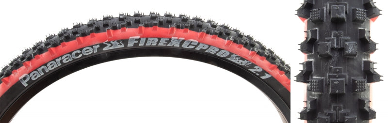 Panaracer Fire XC Pro Tire - 26 x 2.1 Clincher Wire Black/Red 30tpi