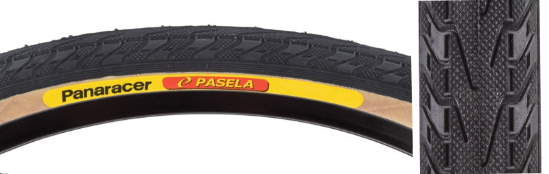 Panaracer Pasela Tire - 700 x 25 Clincher Wire Black/Amber