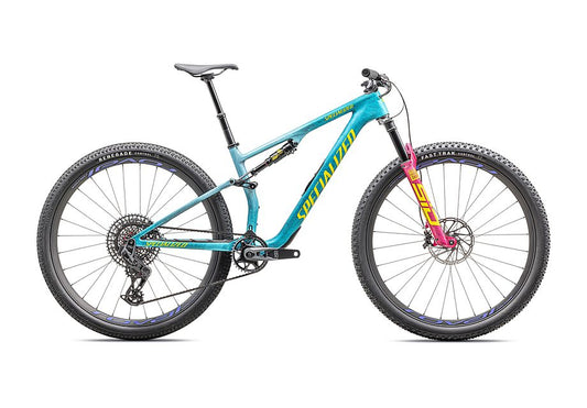 2025 Specialized epic 8 pro bike goss lagoon blue / liquid metal / yellow m