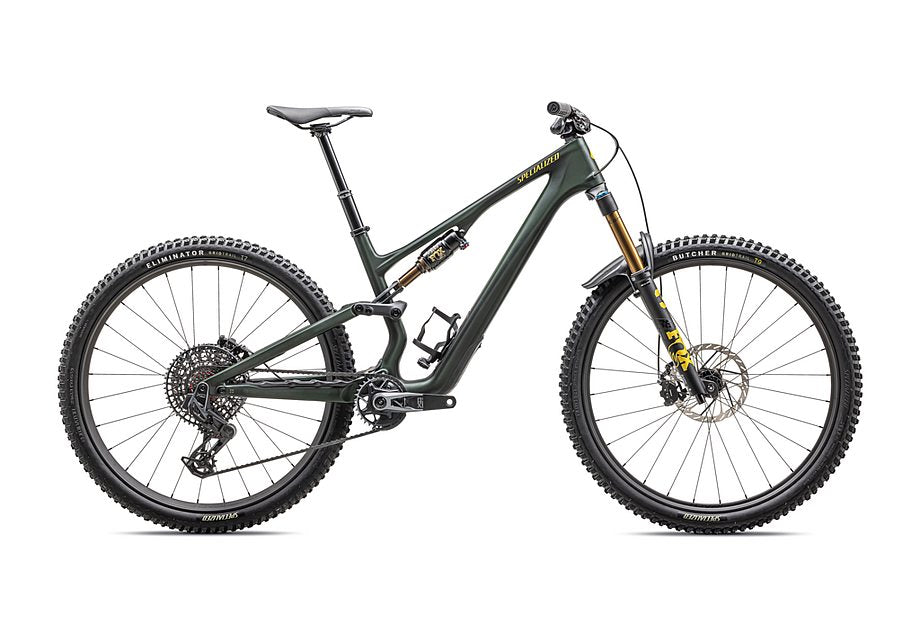 2025 Specialized Stumpjumper 15 pro bike satin green tint / gunmetal / satin metallic sulphur s4