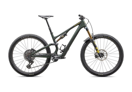 2025 Specialized Stumpjumper 15 pro bike satin green tint / gunmetal / satin metallic sulphur s2