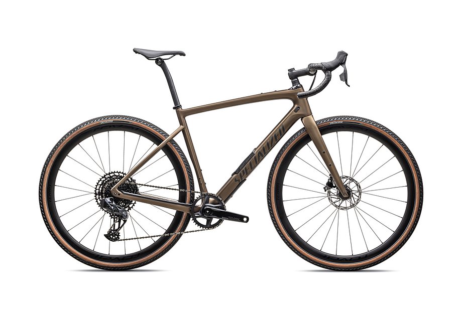 2025 Specialized diverge expert carbon bike satin burnt gold metallic / black liquid metal 49