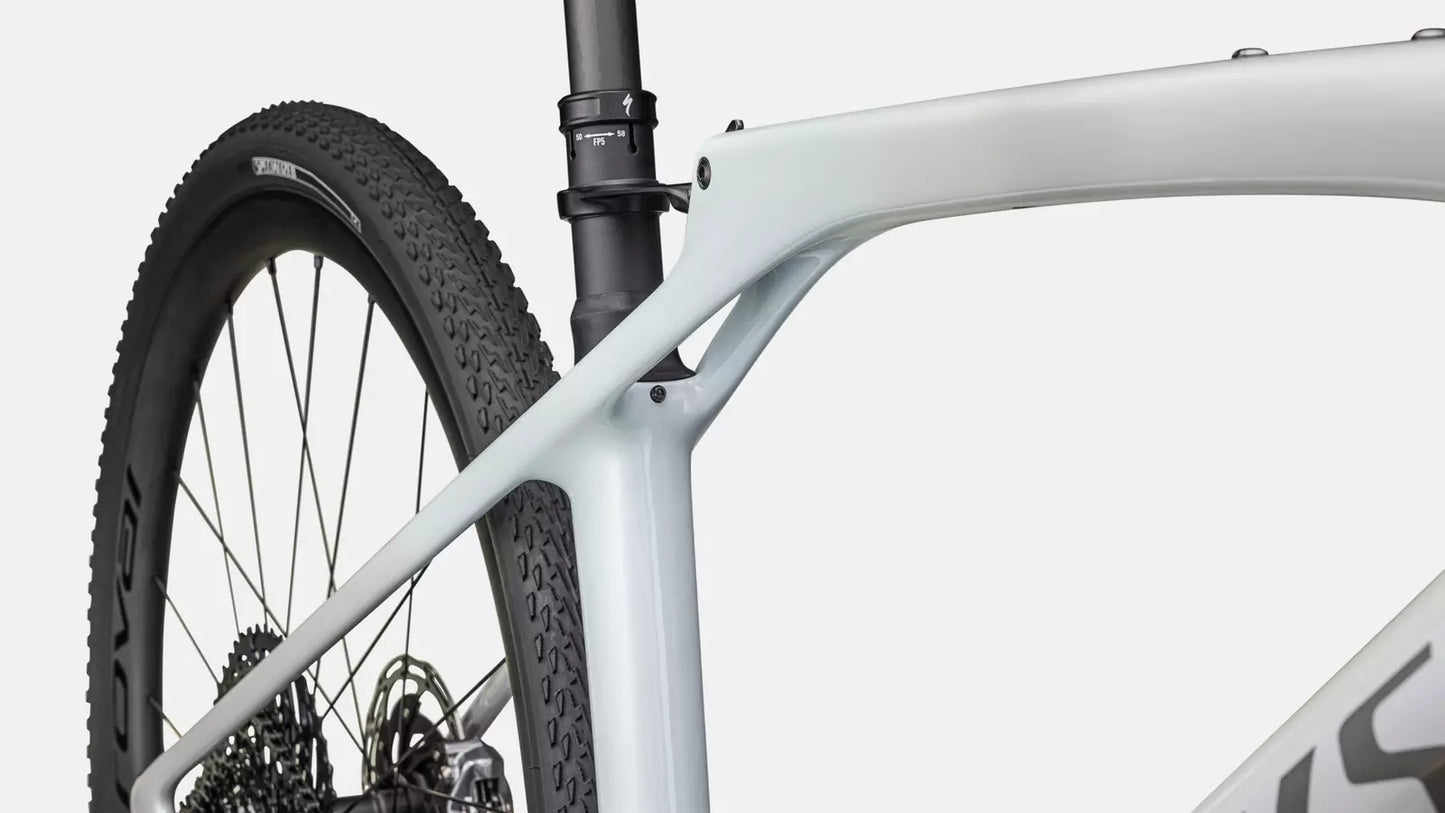 2024 Specialized diverge str S-Works bike dove grey+eyris pearl - morning mist / eyris pearl  / smoke 58