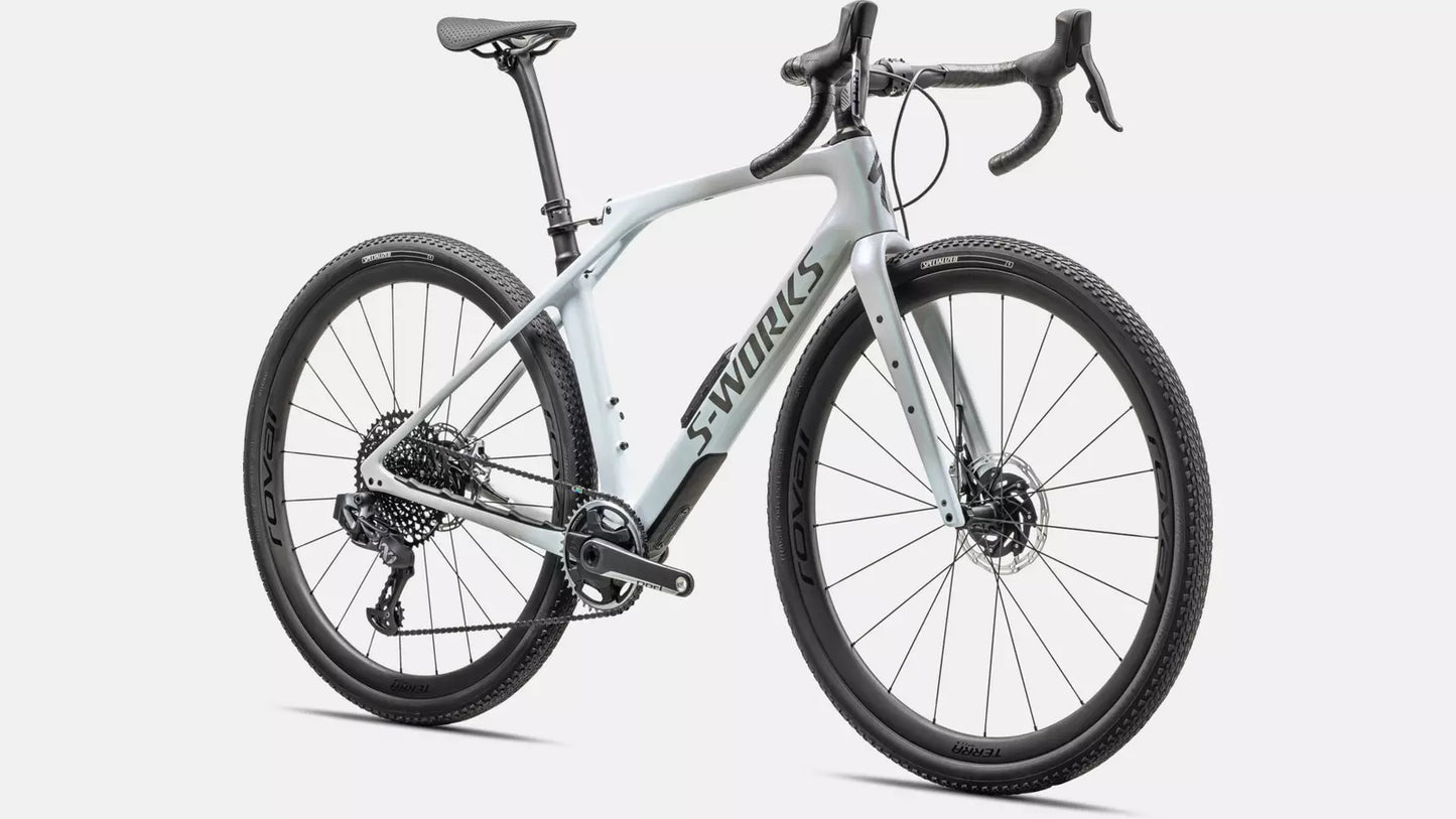 2024 Specialized diverge str S-Works bike dove grey+eyris pearl - morning mist / eyris pearl  / smoke 49