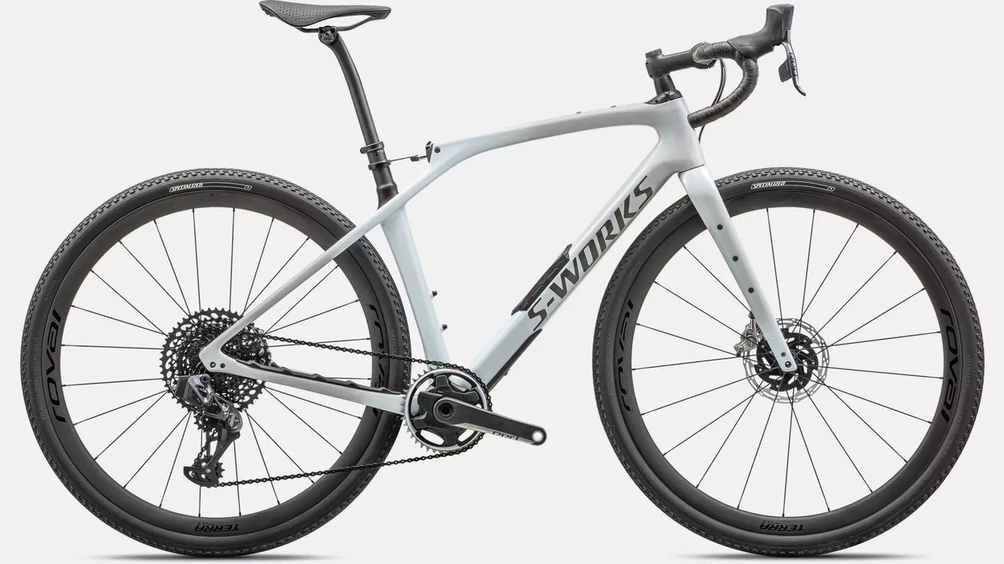 2024 Specialized diverge str S-Works bike dove grey+eyris pearl - morning mist / eyris pearl  / smoke 58