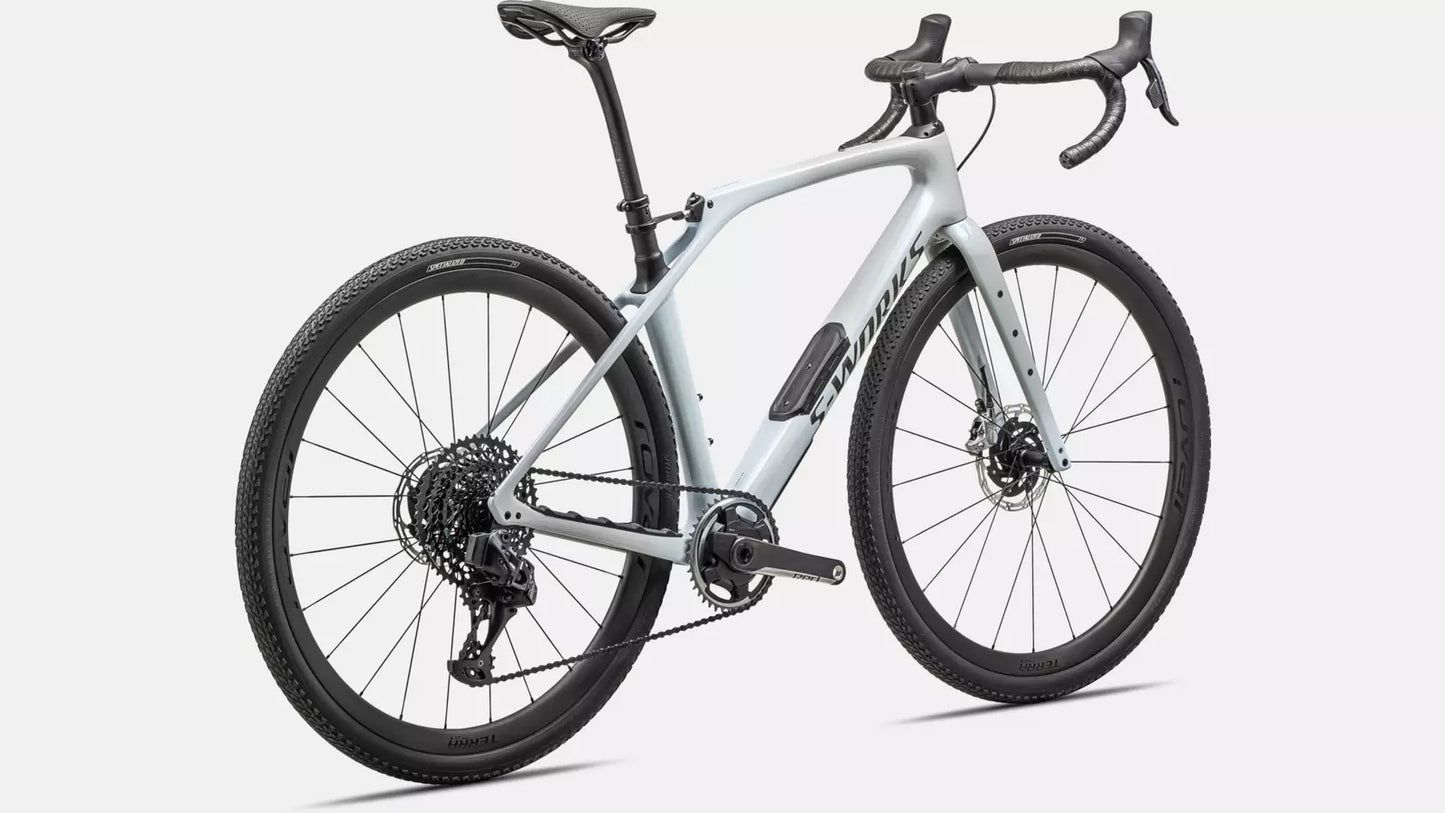 2024 Specialized diverge str S-Works bike dove grey+eyris pearl - morning mist / eyris pearl  / smoke 49