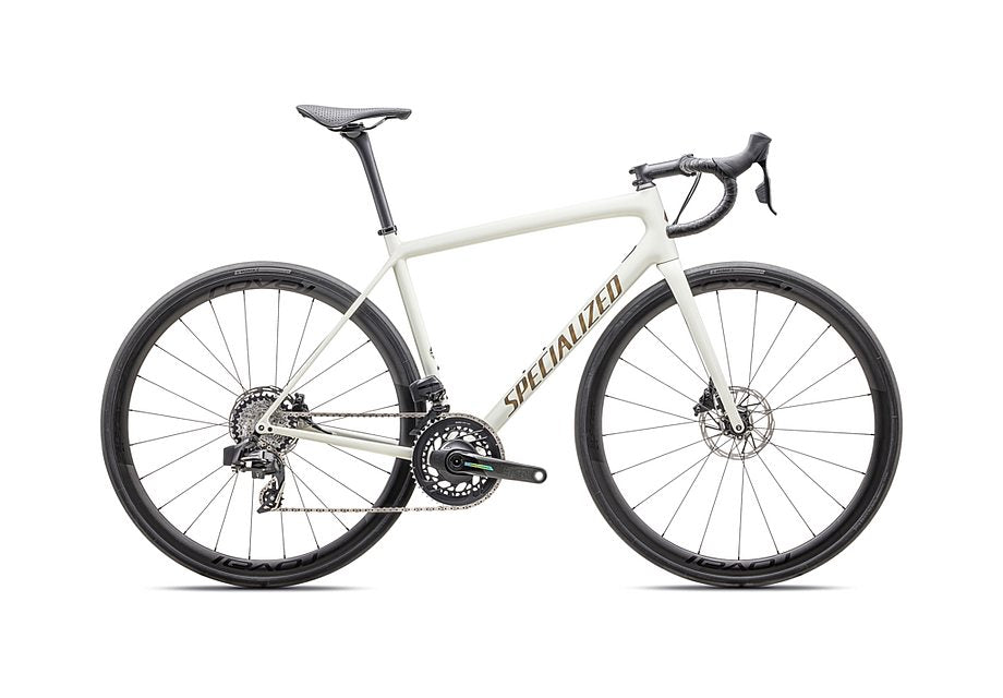 2025 Specialized aethos pro etap bike gloss birch / gold pearl radial fades / burnt gold metallic 49