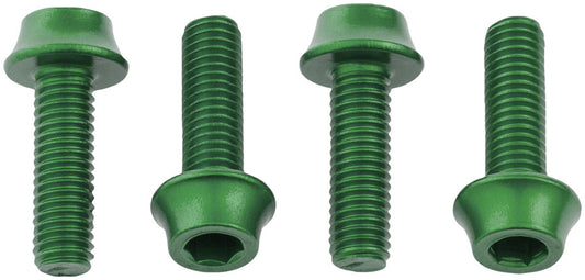 Wolf Tooth Water Bottle Cage Bolts - Set/4 Aluminum Green