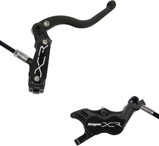 Hope XCR Pro E4 Disc Brake and Lever Set - Rear Hydraulic Post Mount Black