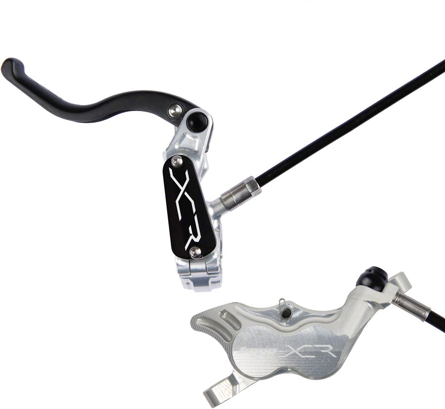 Hope XCR Pro E4 Disc Brake and Lever Set - Front Hydraulic Post Mount Silver