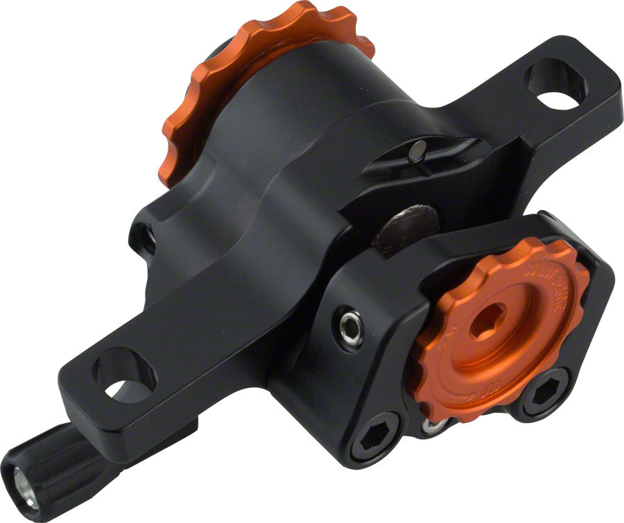 Paul Component Engineering Klamper Disc Caliper Long Pull BLK Orange Adjusters