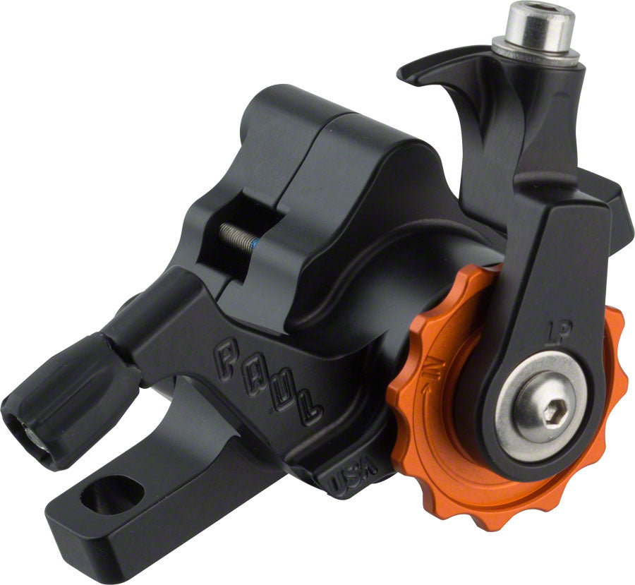 Paul Component Engineering Klamper Disc Caliper Long Pull BLK Orange Adjusters