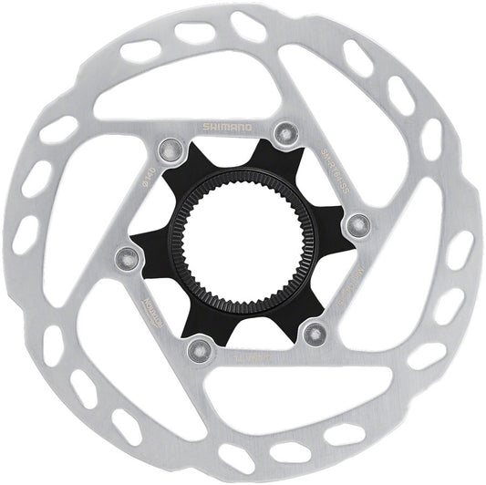 Shimano SM-RT64-SS Disc Brake Rotor External Lockring - 140mm Center Lock Silver