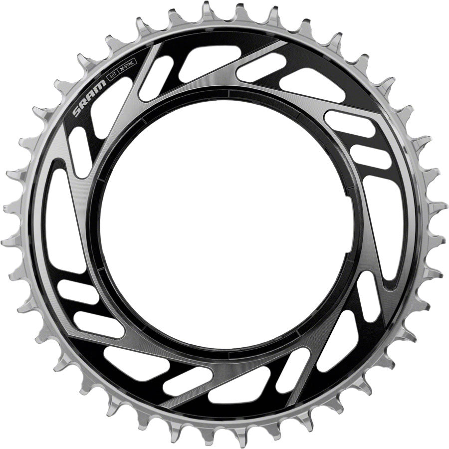 SRAM RED XPLR X-Sync Thread Mount Chainring -  46t 12/13-Speed Thread Mount For RED XPLR AXS PM Spider 6.5mm Offset BLK/Silver E1