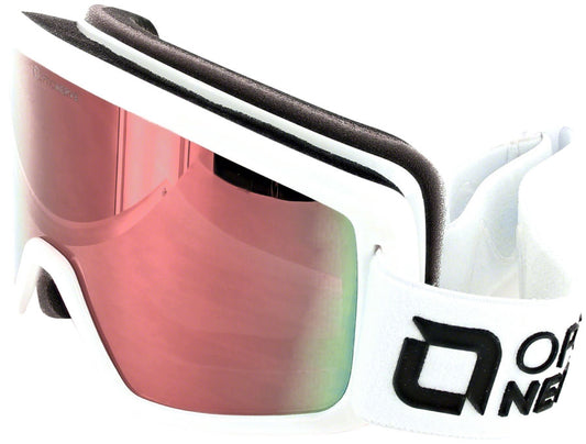 Optic Nerve Shavano Goggles - Shiny White Amber/Red Revo Mirror Cat 2