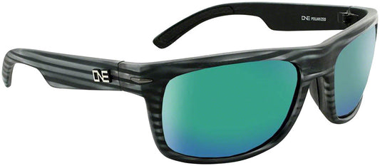 ONE Timberline Polarized Sunglasses Matte Driftwood Gray Polarized Smoke Green Mirror Lens