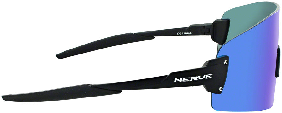 Optic Nerve FixieBLAST Sunglasses - Matte Black Smoke Lens with Blue Mirror