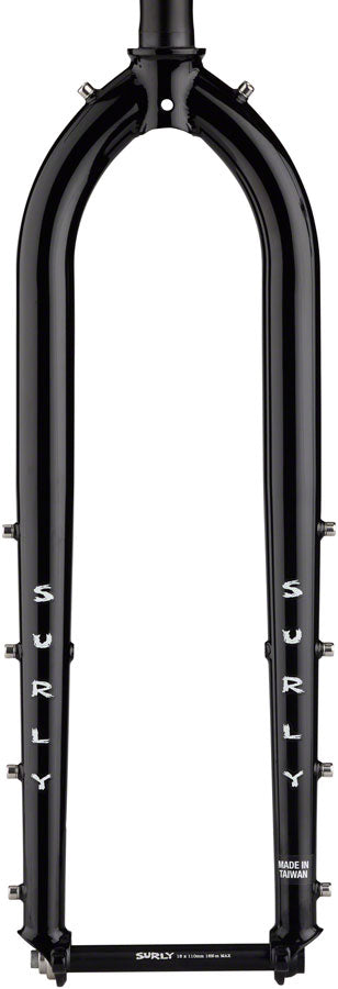 Surly Dinner Fork - 29" 15x110mm Thru-Axle 1-1/8" Straight Steerer 485mm Axle to Crown Steel BLK