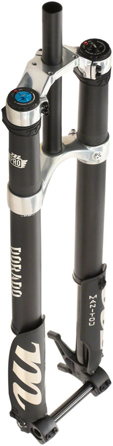 Manitou Dorado Pro Suspension Fork - 29" 203 mm 20 x 110 mm 57 mm Offset Straight Steerer BLK/Carbon Gen 2