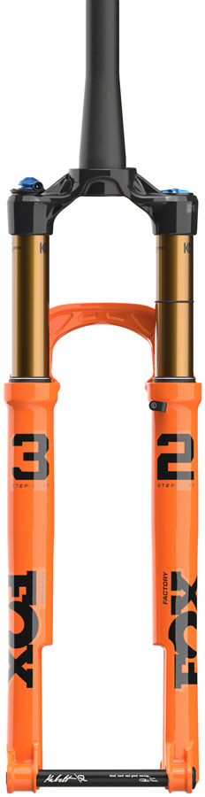 FOX 32 Step-Cast Factory Suspension Fork - 29" 100 mm 15 x 110 mm Kabolt SL 44mm Offset GRIP SL Damper Push-Lock Shiny Orange