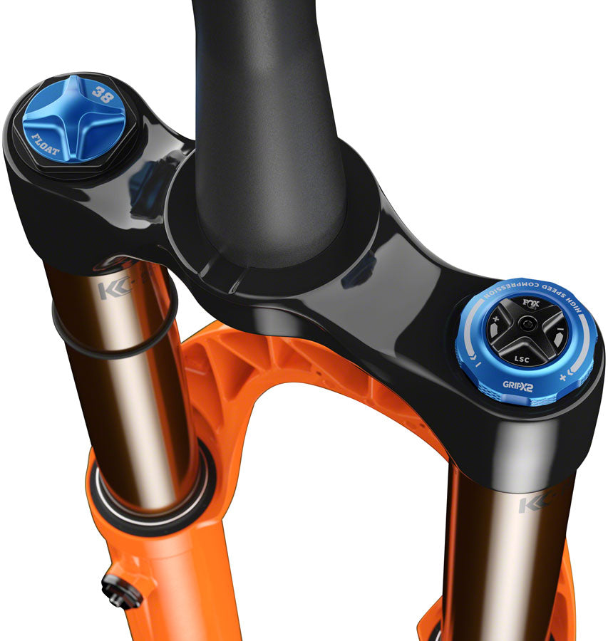 FOX 38 Factory Suspension Fork - 29" 170 mm 15 x 110 mm Kabolt-X 44mm Offset GRIP X2 Damper Shiny Orange