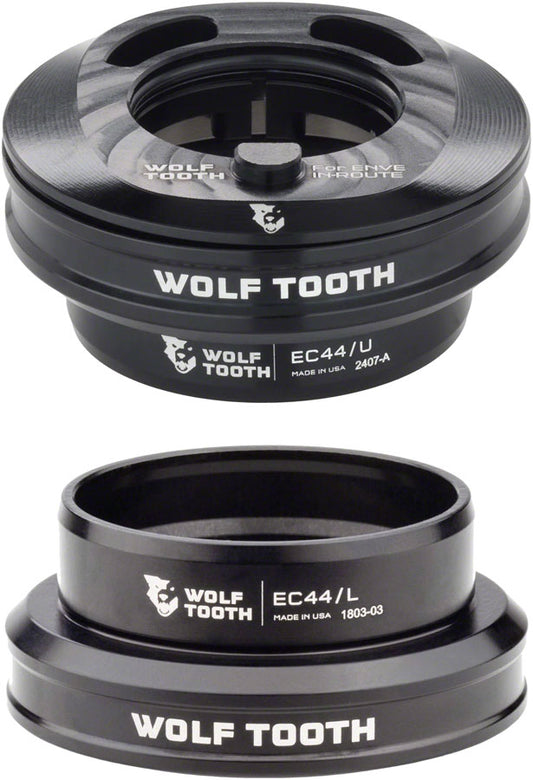 Wolf Tooth Premium Internal Headset - EC44 Upper / EC44 Lower For Enve In-Route System Only BLK