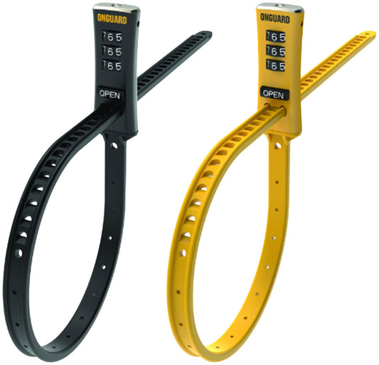 OnGuard ZipLock Combo Lock - Black/Yellow Pack of 2