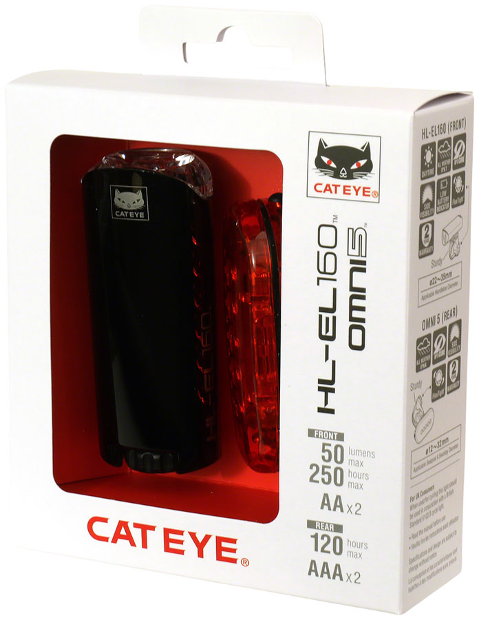 CatEye HL-EL160/Omni 5 Headlight/Taillight Set