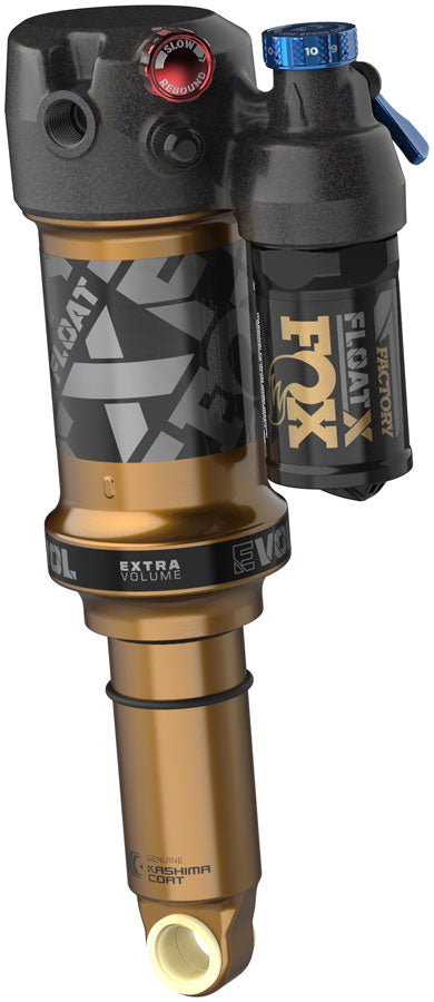 FOX FLOAT X Factory Rear Shock - Trunnion Metric 185 x 55 mm 0.4 Spacer 2-Position Lever EVOL LV Kashima Coat