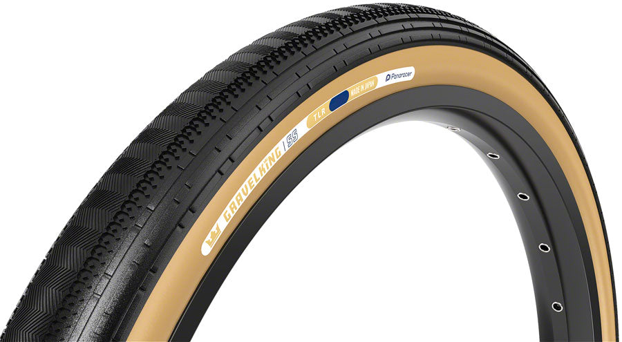 Panaracer GravelKing SS Tire - 650b x 48 / 27.5 x 1.90 Tubeless Folding BLK/Brown