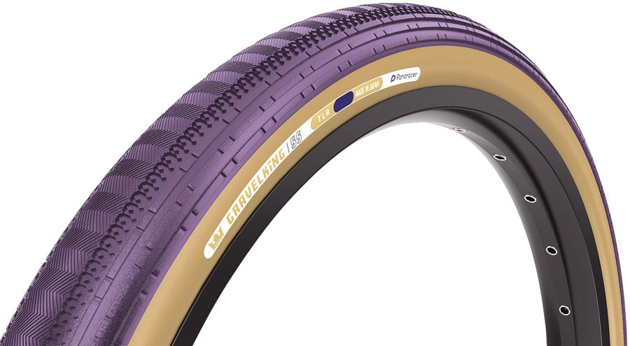 Panaracer GravelKing SS Tire - 700 x 40 Tubeless Folding Purple/Brown