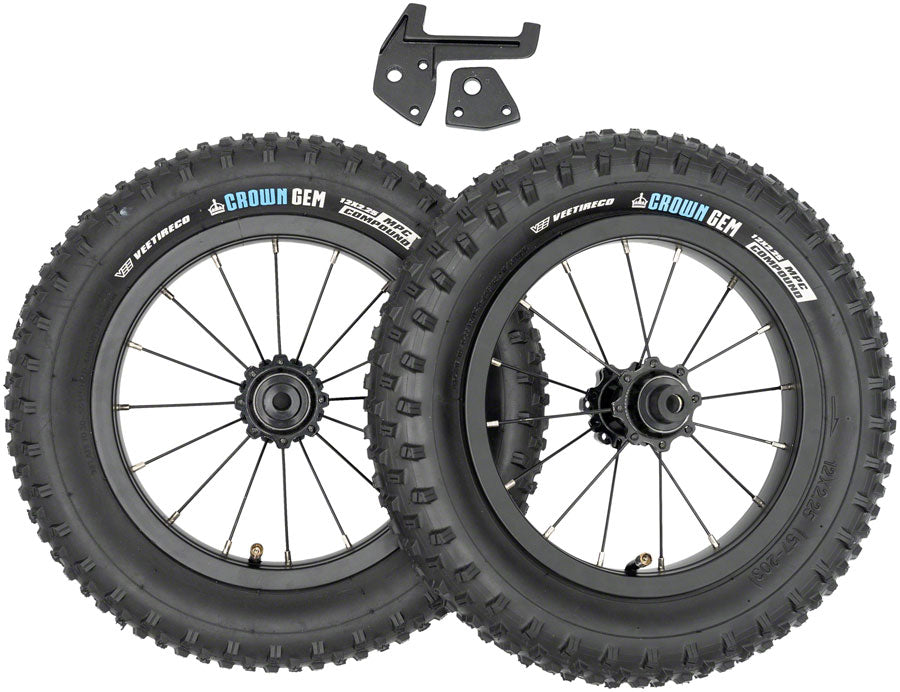 Kids Ride Shotgun Dirt Hero 12" Wheel Set - Rear Disc Tires/Tubes Included Pair