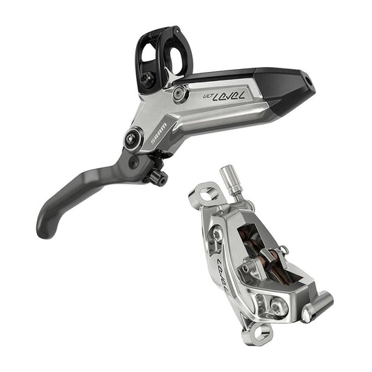 SRAM Level Ultimate Stealth Disc Brake Lever - Front Post Mount 4-Piston Carbon Lever Titanium Hardware BLK/Silver C1