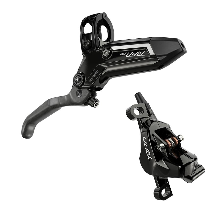 SRAM Level Ultimate Stealth Disc Brake Lever - Rear Post Mount 2-Piston Carbon Lever Titanium Hardware Gloss BLK C1