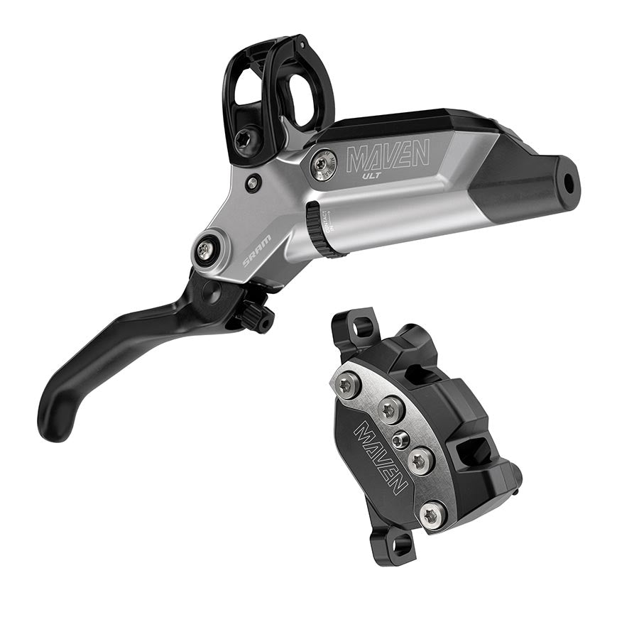 SRAM Maven Ultimate Stealth Disc Brake Lever - Front Post Mount 4-Piston Aluminum Lever Titanium Hardware BLK/Silver A1