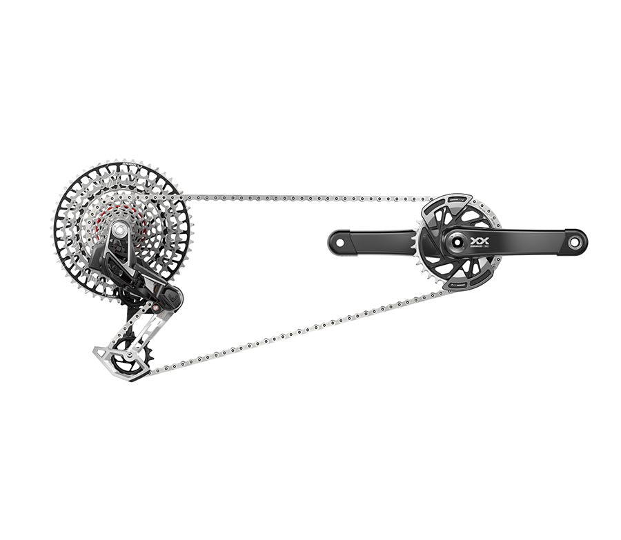 SRAM XX T-Type Eagle Transmission Power Meter Group - 175mm 32t Chainring AXS POD Controller 10-52t Cassette Rear Derailleur Chain