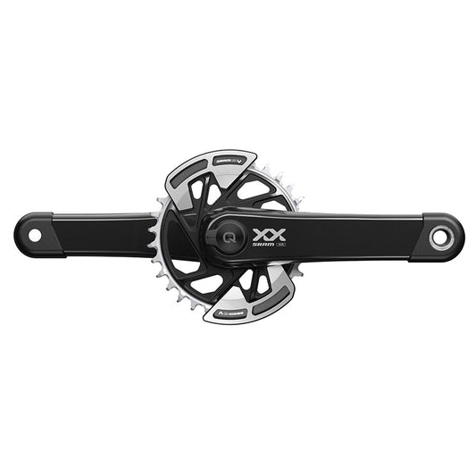 SRAM XX Eagle T-Type AXS Power Meter Wide Crankset - 165mm 12-Spd 32t Chainring Direct Mount 2-Guards PM DUB Spindle BLK