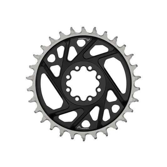 SRAM XX Eagle T-Type Direct Mount Chainring - 30t 12-Speed 8-Bolt Direct Mount 3mm Offset Aluminum BLK D1