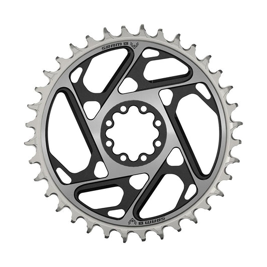 SRAM XX SL Eagle T-Type Direct Mount Chainring - 36t 12-Speed 8-Bolt Direct Mount 0mm Offset Aluminum BLK/Silver D1