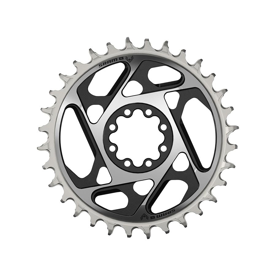 SRAM XX SL Eagle T-Type Direct Mount Chainring - 32t 12-Speed 8-Bolt Direct Mount 3mm Offset Aluminum BLK/Silver D1